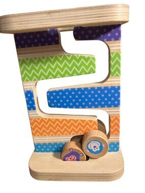 Melissa and Doug First Play Wooden Safari Zig-Zag Tower Toddler Toy
